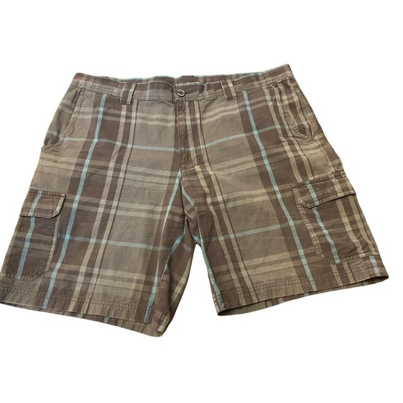 Columbia Omni-Shade Sun Protection Plaid Shorts 38W 10L Mens - Picture 3 of 9